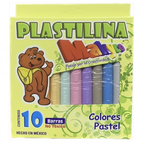 Plastilina Caja Makyco Con Barritas Tono Pastel