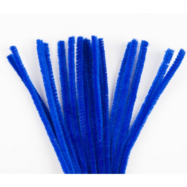 GENERICO Limpia Pipas Glitter De 30 Cm - 20 Unidades Azul Brillante