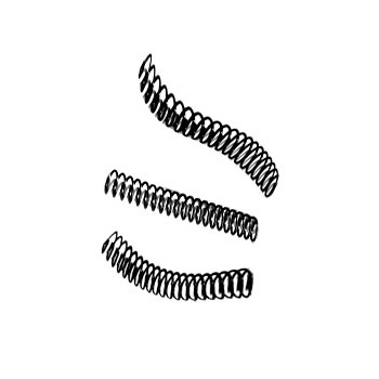 Espiral plastico 20mm negro con 25 piezas para 200 hojas Litograficos