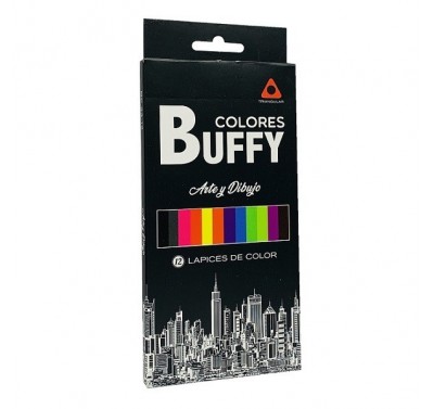 Colores Buffy triangular con 12 piezas