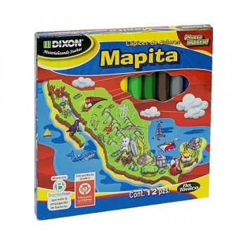 Colores mapita Dixon con 12 cortos