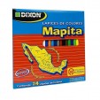 Colores mapita Dixon con 24 largos