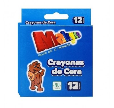 Crayon Makyco delgado con 12 piezas