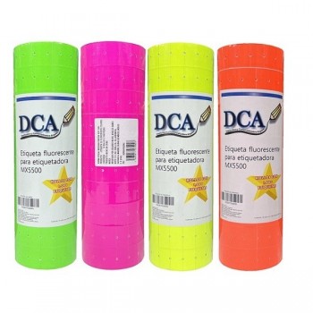 Rollo para etiquetadora Dca color con 10 piezas