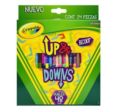 Colores largos Crayola duales con 24 piezas