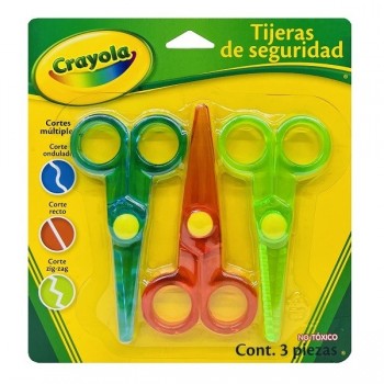 Tijeras mis primeras tijeras Crayola con 3 piezas