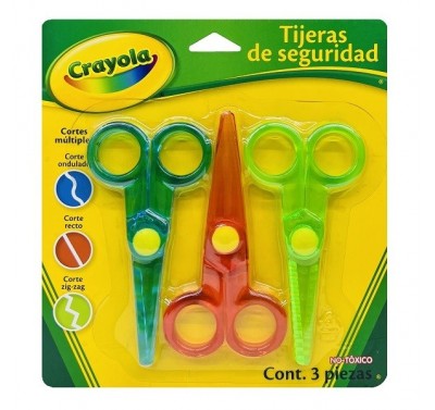 Tijeras mis primeras tijeras Crayola con 3 piezas