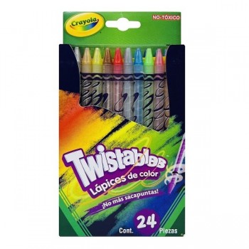 Colores Crayola twistables retractiles con 24 largos