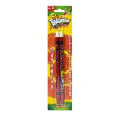 Lapiz Crayola rojo twistable con 2 piezas