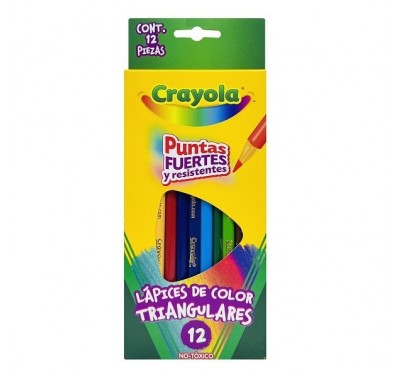 Colores Crayola triangulares con 12 largos