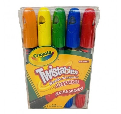 Crayon Crayola twistable extra suave con 5 piezas