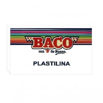 Plastilina Baco en barra blanca