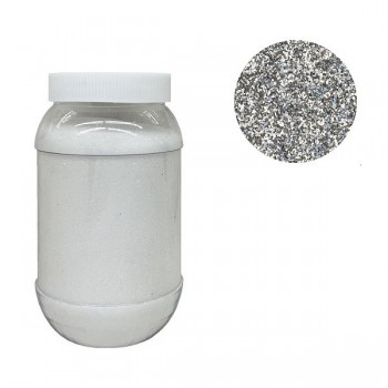 Diamantina fina frasco de 250 gramos plata