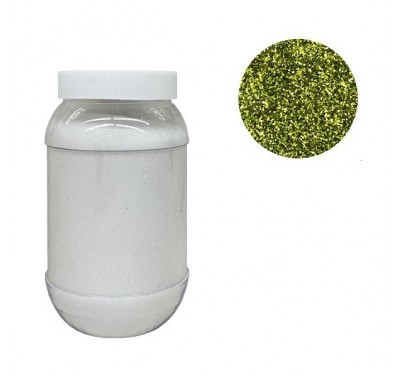 Diamantina fina frasco de 250 gramos verde claro