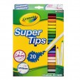 Plumon Crayola con 20 delgados lavables Supertips