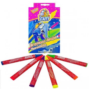 Crayon Stafford jumbo fluorescente con 6 piezas