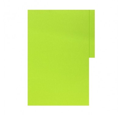 Folder tamaño carta fluorescente verde electrico con 25 piezas