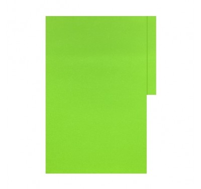 Folder tamaño carta fluorescente verde limon con 25 piezas