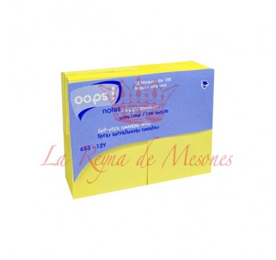 Block de notas adheribles 1.5 x 2 Rihan con 12 piezas