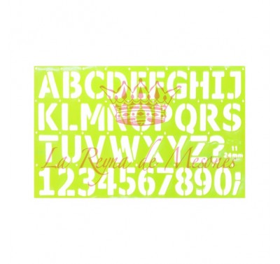 Gioser fluorescente Stencil 11 letra gotica 24 mm con 5 piezas